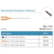 Visitec Retrobulbar/Peribulbar Cannula (Atkinson), 27G x 1¼ in (0.4 x 32 mm). MPN: 585109