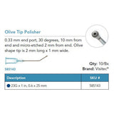 Visitec Olive Tip Polisher, 23G x 1 in (0.6 x 25 mm). MPN: 585143
