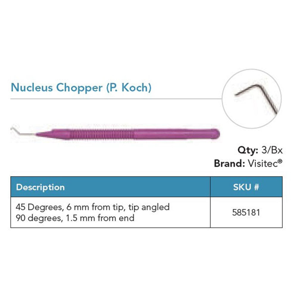 Visitec Nucleus Chopper (P. Koch), 45° Angled. MPN: 585181