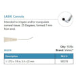Visitec LASIK Cannula, 27G x ⅞ in (0.4 x 22 mm), 25° Angled. MPN: 585278