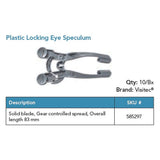 Visitec Plastic Locking Eye Speculum, Solid Blades. MPN: 585297