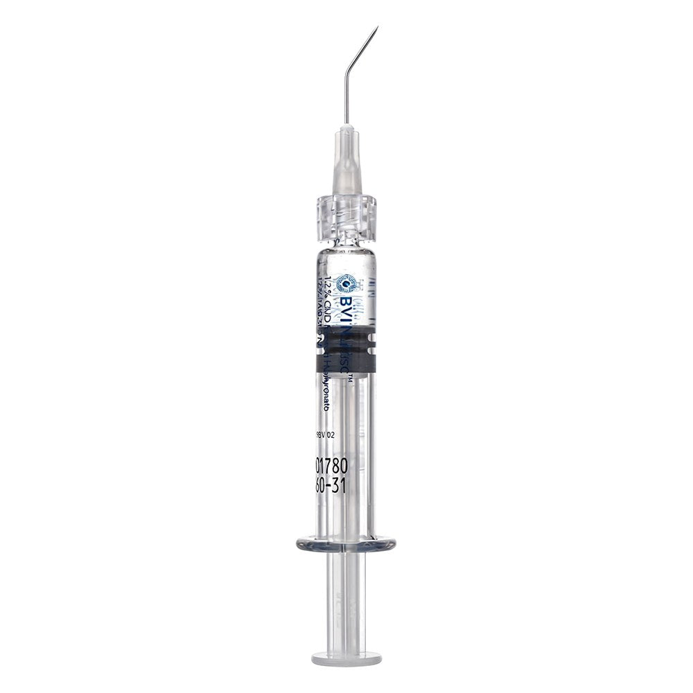 NuVisc Cohesive OVD, 1.2% Sodium Hyaluronate, 0.8 ml with 27G Cannula. MPN: 585305