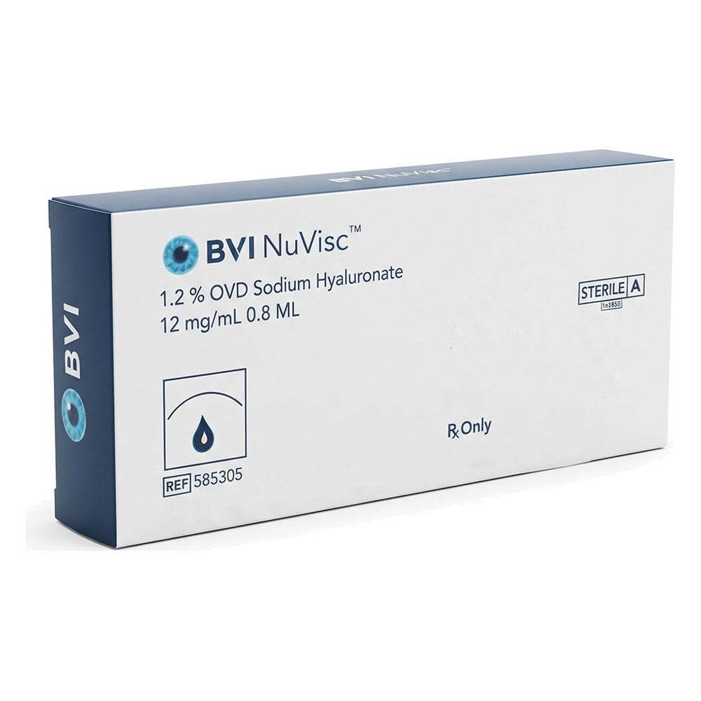 NuVisc Cohesive OVD, 1.2% Sodium Hyaluronate, 0.8 ml with 27G Cannula. MPN: 585305 - Image 2