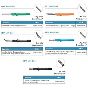 Beaver Grindless Mini-Blade 6400, Rounded Tip, Sharp on One Side. MPN: Beaver6400