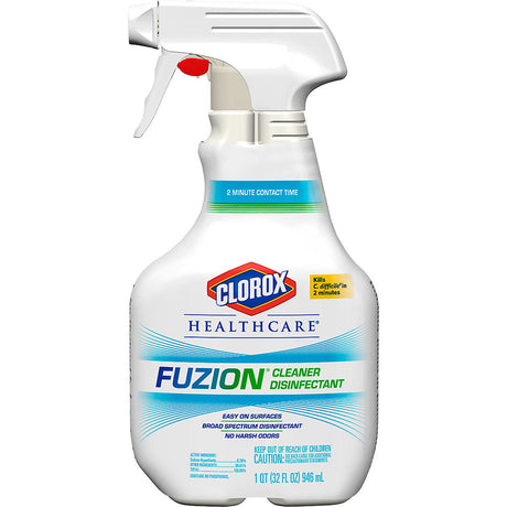 CLOROX Healthcare Fuzion Cleaner Disinfectant, Spray, 32 oz. MPN: 31478