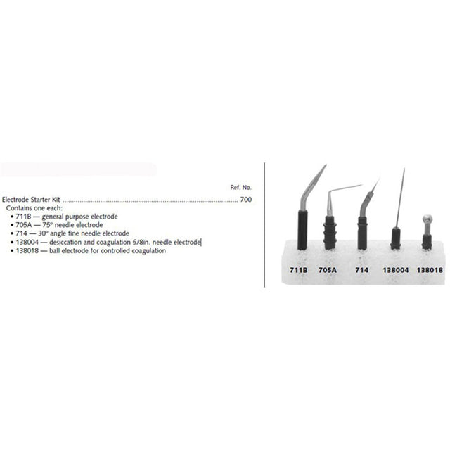 Conmed Hyfrecator Reusable Electrode Starter Kit. MPN: 700