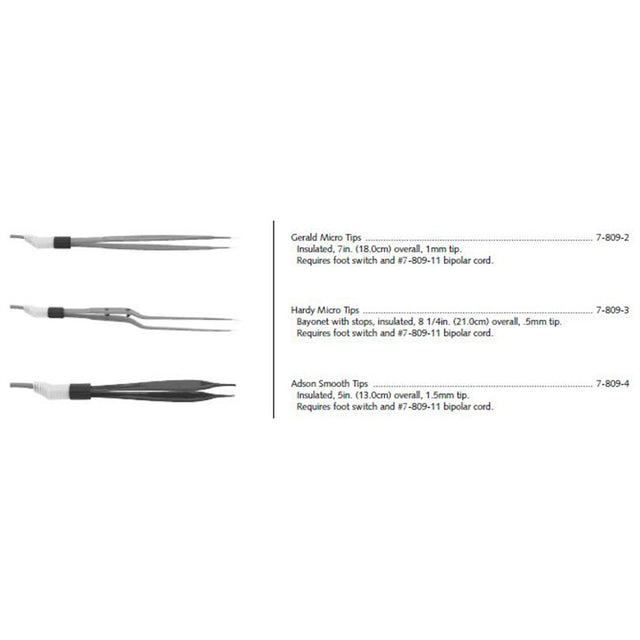 Conmed Bipolar Forceps Electrode, Gerald Micro Tips. MPN: 7-809-2