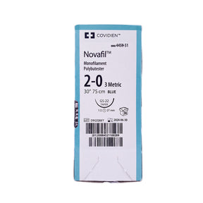 Covidien NOVAFIL Suture, Taper Point, Size 2-0, Blue, 30", Needle GS-22, 1/2 Circle. MPN: 8886445951