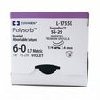 Covidien POLYSORB Suture, Inverted Premium Spatula, Size 6-0, Violet, 18", Needle SS-29, 1/4 Circle. MPN: L1755K
