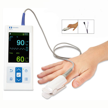 COVIDIEN NELLCOR Pulse Oximeter with Adult Durasensor Reusable Sensor & Reusable Pediatric Sensor. MPN: PM10N-PDN