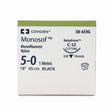 Covidien MONOSOF Nylon Suture, Reverse Cut, Size 5-0, Black, 18", Needle C-12, 3/8 Circle. MPN: SN659G