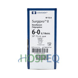 Covidien SURGIPRO II Suture, Taper Point, Size 6-0, Blue, 30", Needle CV-22, 1/2 Circle. MPN: VP733X