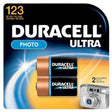 DURACELL Photo Battery, Lithium, Size DL123A, 3V, 2/pk, 6 pk/bx. MPN: 4133366192