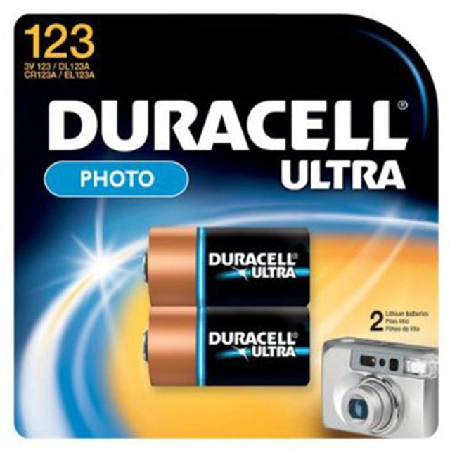 DURACELL Photo Battery, Lithium, Size DL123A, 3V, 2/pk, 6 pk/bx. MPN: 4133366192