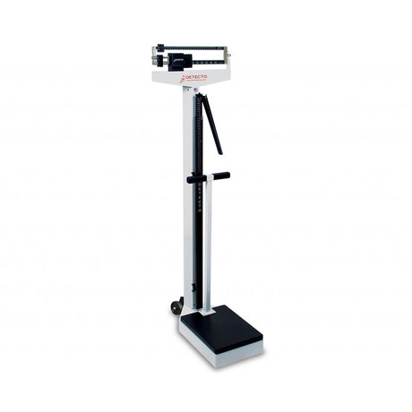 DETECTO Eye-Level Mechanical Physician Scale-Dual Reading-(440lb/200kg) with height rod & Handpost. MPN: 349