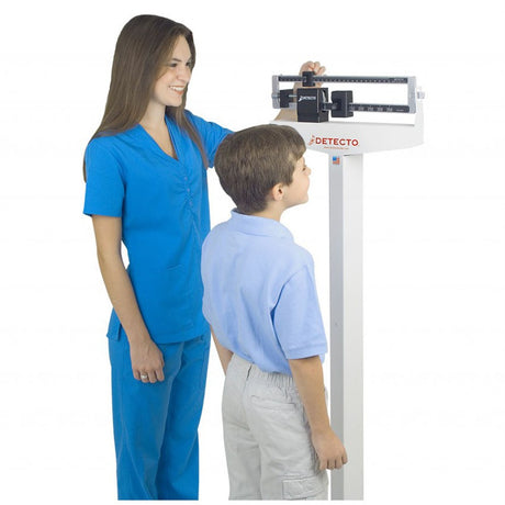DETECTO Eye-Level Mechanical Physician Scale-Dual Reading-(440lb/200kg) with height rod & Handpost. MPN: 349 - Image 3