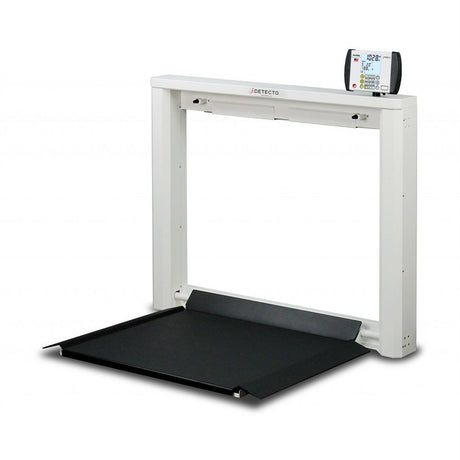 DETECTO Digital Wall-Mount Fold-Up / Fold-Down Wheelchair Scale, 1000 lb / 450 kg. MPN: 7550 - Image 2