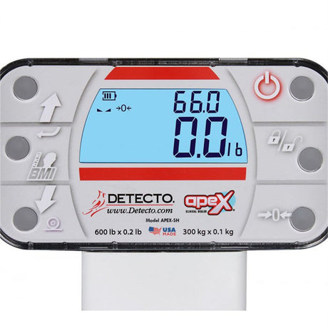 DETECTO apex Eye-Level Digital Clinical Scale, Sonar Height Rod, 600 lb / 300 kg. MPN: APEX-SH - Image 3