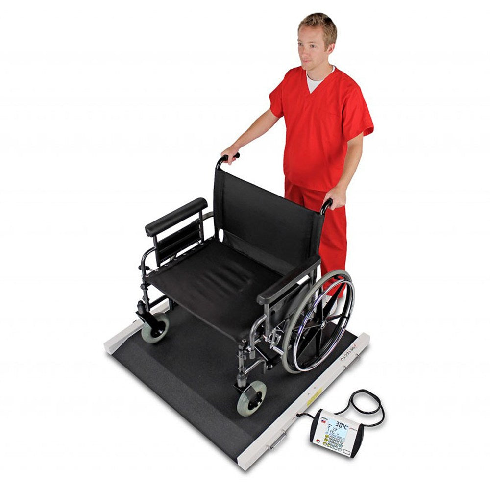 DETECTO Bariatric Wheelchair Scale, 1000 lb / 450 kg, Extra Wide Platform for Oversized Wheelchairs. MPN: BRW1000 - Image 3