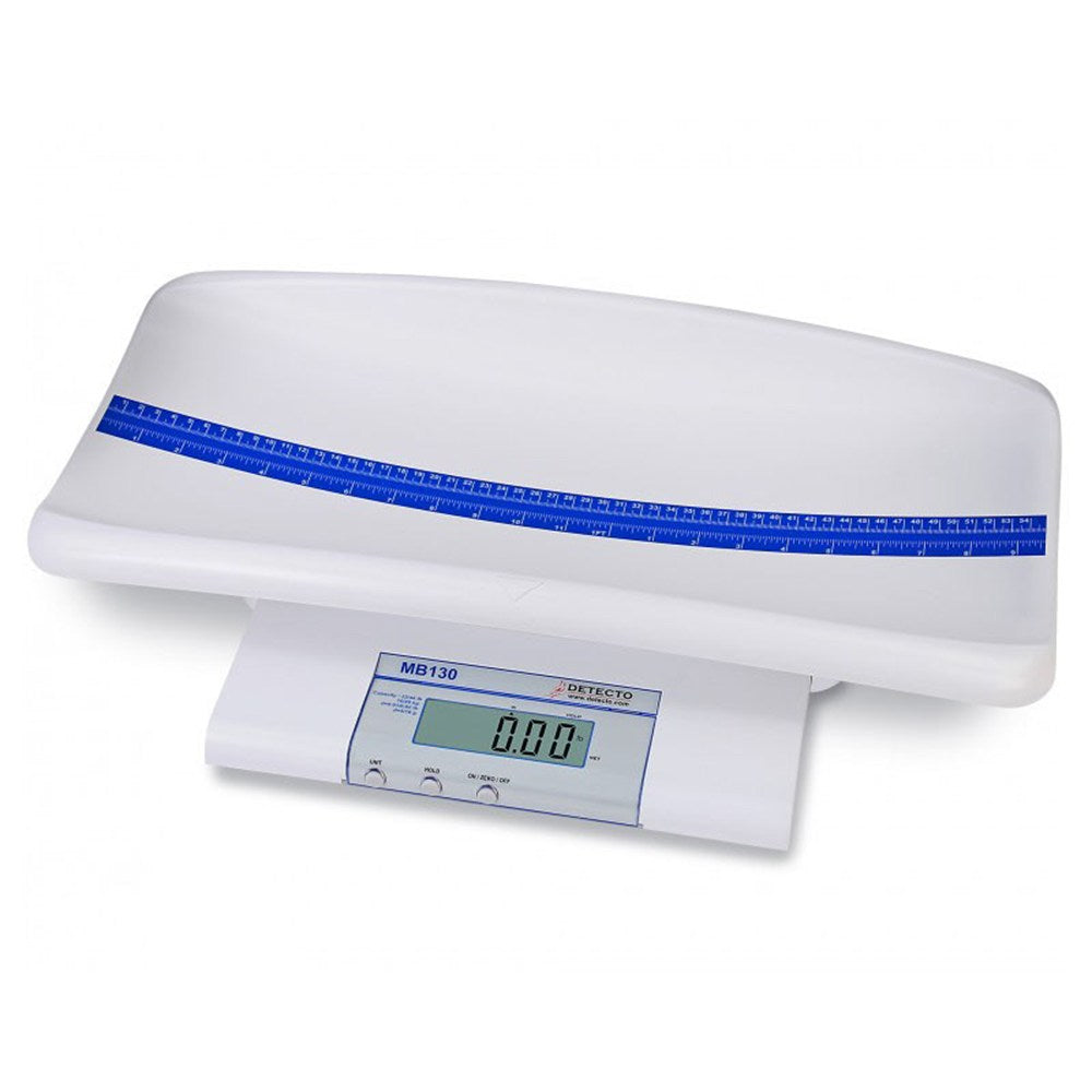 DETECTO Digital Pediatric Scale with Removable Baby Tray, Converts to a Step-On Toddler Scale, 40 lb Capacity. MPN: MB130