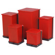 DETECTO Baked Enamel Steel Can, RED, 4 Gallon. MPN: P-16R