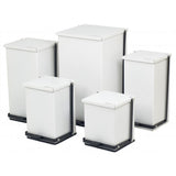 DETECTO Baked Enamel Steel Can, WHITE, 8 Gallon. MPN: P-32