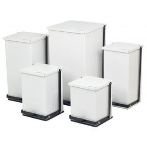 DETECTO Baked Enamel Steel Can, WHITE, 12 Gallon. MPN: P-48