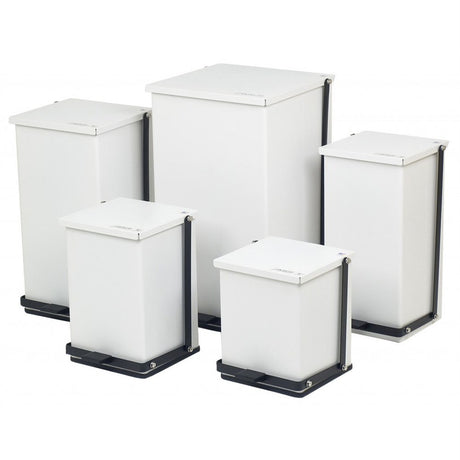DETECTO Baked Enamel Steel Can, WHITE, 12 Gallon. MPN: P-48
