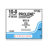 Ethicon PROLENE Polypropylene Suture, Size: 10-0, Needle: STC-6, STC-6, BLUE, 12/bx. MPN: 1713G