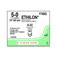 Ethicon ETHILON Nylon Suture, Size: 5-0, Needle: S-22, S-22, BLACK, 12/bx. MPN: 1740G