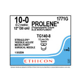 Ethicon PROLENE Polypropylene Suture, Size: 10-0, Needle: TG140-8, TG140-8, BLUE, 12/bx. MPN: 1771G