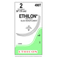 Ethicon ETHILON Nylon Suture, Size: 2, Needle: LR, LR, BLACK, 24/bx. MPN: 490T