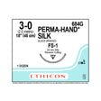 Ethicon PERMAHAND Silk Suture, Size: 3-0, Needle: FS-1, BLACK, 12/bx. MPN: 684G