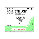 Ethicon ETHILON Nylon Suture, Size: 10-0, Needle: TG160-4-3M, TG160-4-3M, BLACK, 12/bx. MPN: 7711G