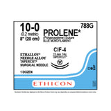 Ethicon PROLENE Polypropylene Suture, Size: 10-0, Needle: CIF-4, CIF-4, BLUE, 12/bx. MPN: 788G