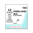 Ethicon PERMAHAND Silk Suture, Size: 4-0, Needle: G-3, BLACK, 12/bx. MPN: 789G