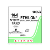 Ethicon ETHILON Nylon Suture, Size: 10-0, Needle: CSM-6, CSM-6, BLACK, 12/bx. MPN: 9005G