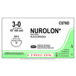 Ethicon NUROLON Nylon Suture, Size: 3-0, Needle: CP-2, BLACK, 12/bx. MPN: C576D