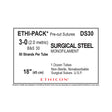 Ethicon Surgical Stainless Steel Suture, Size: 3-0, NO NEEDLE, ETHI-PACK, SILVER, 12/bx. MPN: DS30