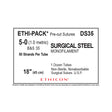 Ethicon Surgical Stainless Steel Suture, Size: 5-0, NO NEEDLE, ETHI-PACK, SILVER, 12/bx. MPN: DS35