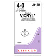 Ethicon COATED VICRYL Suture, Size: 4-0, Needle: SH, UNDYED, 36/bx. MPN: J415H
