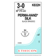 Ethicon PERMAHAND Silk Suture, Size: 3-0, Needle: SH, BLACK, 36/bx. MPN: K832H