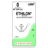 Ethicon ETHILON Nylon Suture, Size: 0, Needle: CT, BLACK, 24/bx. MPN: L886T