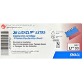 Ethicon LIGACLIP EXTRA Ligating Clips, Titanium, Open Single, Small, 6 Slips per Cartridge, Blue. MPN: LT100 - Image 2