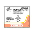 Ethicon MONOCRYL Plus Antibacterial Suture, Size: 6-0, Needle: P-1, UNDYED, 12/bx. MPN: MCP489G