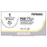 Ethicon PDS Plus Antibacterial Suture, Size: 1, Needle: BP-1, VIOLET, 12/bx. MPN: PDPB880G