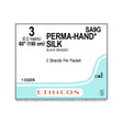 Ethicon PERMAHAND Silk Suture, Size: 3, NO NEEDLE, BLACK, 12/bx. MPN: SA9G