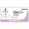 Ethicon COATED VICRYL Plus Antibacterial Suture, Size: 0, Needle: CTX, VIOLET, 36/bx. MPN: VCP370H