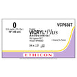Ethicon COATED VICRYL Plus Antibacterial Suture, Size: 0, NO NEEDLE, VIOLET, 24/bx. MPN: VCP636T