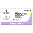 Ethicon COATED VICRYL Plus Antibacterial Suture, Size: 1, Needle: CT-1, UNDYED, 36/bx. MPN: VCP947H